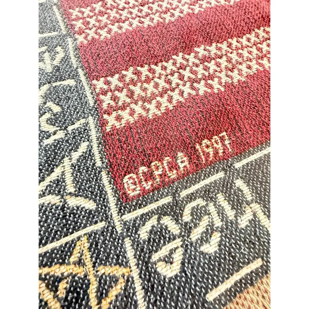 Americana American Flag Woven Throw Blanket Patriotic USA 1997 Wall Hanging